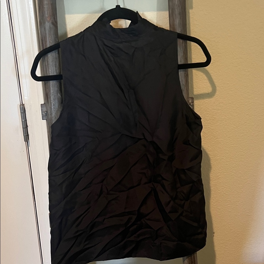 J. Crew Black Ruffle Front Blouse - Picture 3 of 4